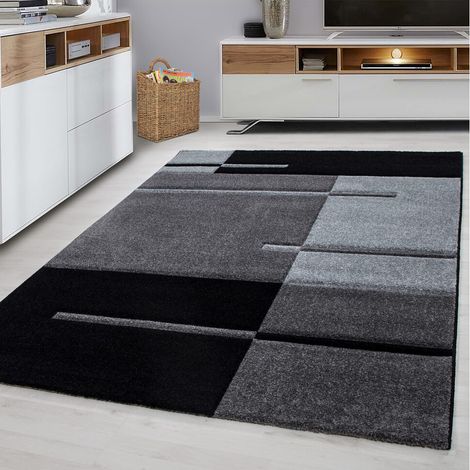 Tapis effet 3D design pour salon rectangle Nils Gris 120x170 (1/5)