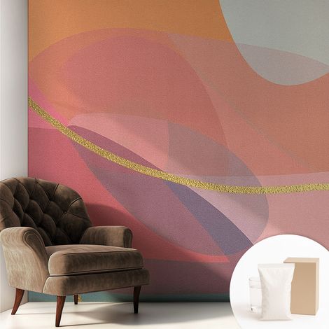 Carta Da Parati - Mural - Con Sala Da Pranzo - Camera Da Letto - Cameretta - Con Colla Gratuita Forme multicolori 250x250 cm (1/5)