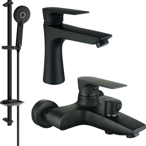 Mexen Axel DB40 Badewannen-Set, schwarz - 73803DB40-70 (1/4)