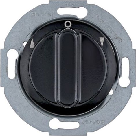 Interruptor rotativo 1polo persianas Berker By Hager 381113 serie 1930/Glas Negro