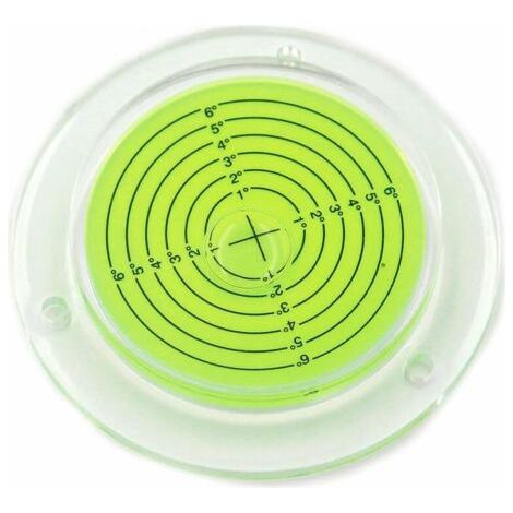Niveaux à bulle Niveau à bulle circulaire rond à bulle avec trous de fixation pour camping-car, Vert, 100mm (1/4)