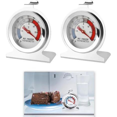 2-teiliges Kühlschrankthermometer-Set, Kühlschrankthermometer für Kühlschrank und Gefrierschrank, ideal für den privaten und gewerblichen Gebrauch (1/4)