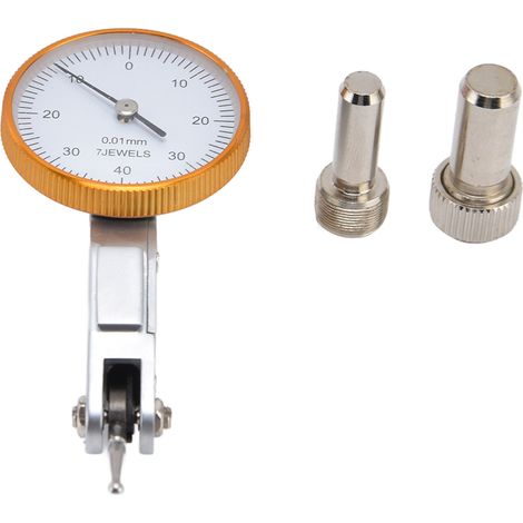 Comparateur à levier de haute précision 0-0,8 mm, instrument de mesure en acier avec clip en queue d'aronde. (1/5)