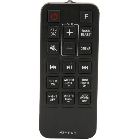 Télécommande de remplacement pour barre de son, compatible modèles SJ3, SP4, SK4D, SK3D, SL3D, SH3K, LAS465B. (1/5)