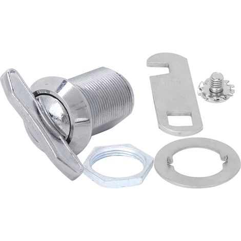 Serrure à came universelle en alliage de zinc (sans clé), adaptée aux boîtes aux lettres, vitrines, boîtes à outils et tiroirs. (1/3)