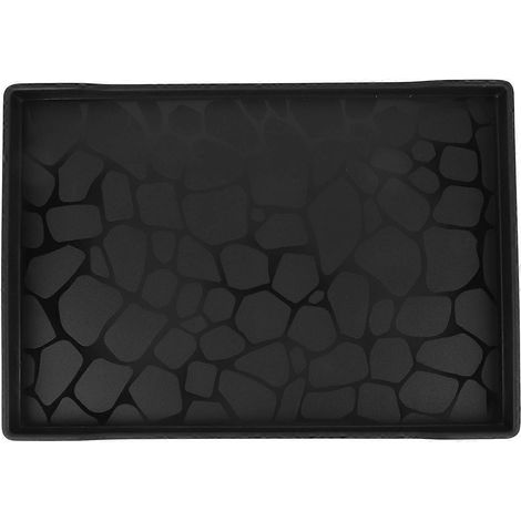 Plateau de service rectangulaire en plastique 15,0 x 10,4 po, réutilisable, pour collations, fruits, desserts et fêtes. (1/4)