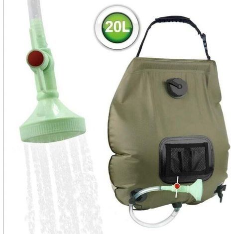 Tragbare Solardusche 20L mit Wassererhitzer für Camping, Außendusche, Pool, Garten, faltbar (1/3)