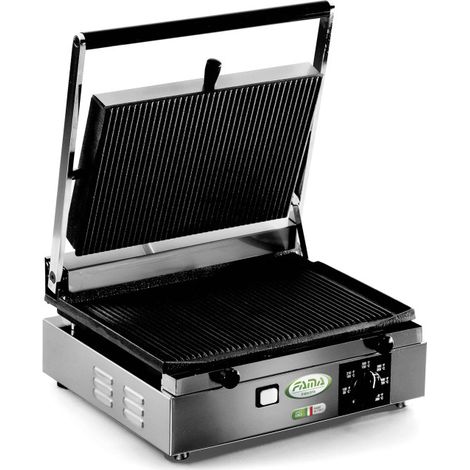Grill panini rainuré large - Fama