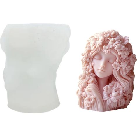 Molde decorativo de silicona para jabones de vela hechos con