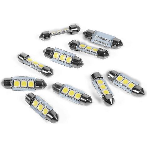 Ampoule LED automobile, lot de 2 unités, 31 mm, 12 V, 12 LED, pour l'éclairage et le remplacement dans les véhicules.-AquaForge (1/4)