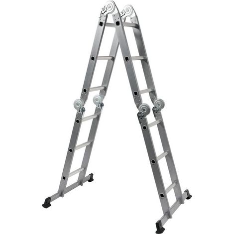 Vorel Escalera Pro aluminio plata altura 3,4 m (1/2)