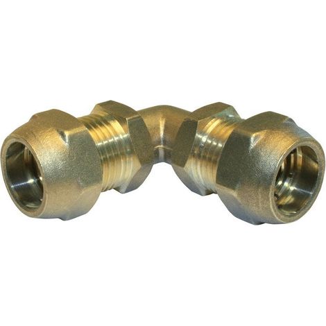 Raccord Coudé 90° À Compression Laiton D.12 Pour Tube En Per