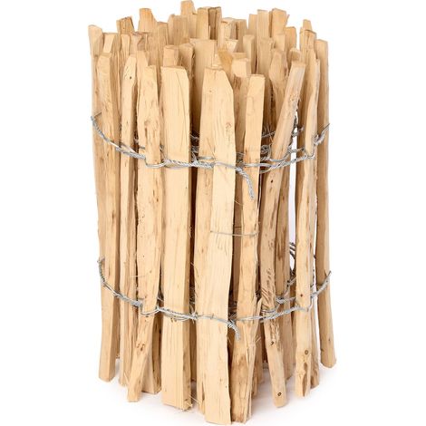 Garronda Cloture Jardin Exterieur à Planter en noisetier, clôture Jardin, clôture Bois, Bordure en Bois pour Jardin, ganivelle de Potager Exterieur GD-0079 (Écart des Lattes: 7-8 cm, 50 cm x 5m)