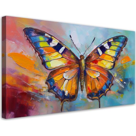 Tableau déco Papillon coloré 100x50 (1/5)