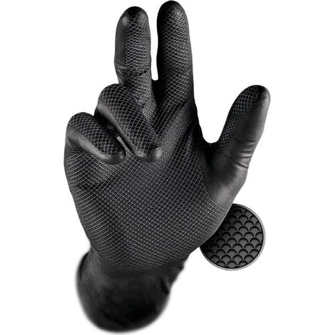GUANTO NITRILE DIAMOND cf.50pz. NERO L