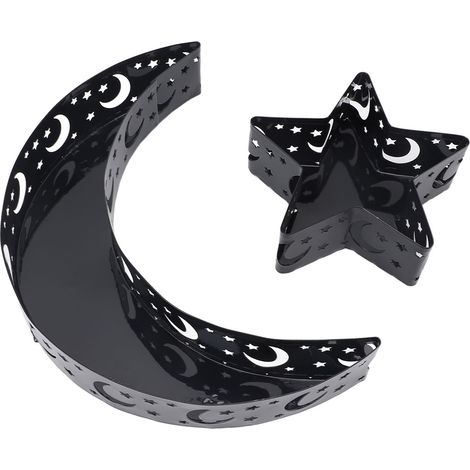 Plateau à desserts de Ramadan en fer réutilisable grande capacité en forme de lune et d'étoile, présentoir à desserts pour l'Aïd el-Fitr JM00386 (1/5)