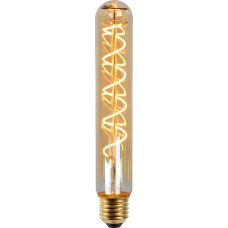 Lucide T32 - Glühfadenlampe - Ø 3,2 cm - LED Dim. - E27 - 1x4,9W 2200K - Amber (1/3)
