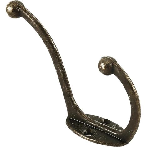 Einzelhaken — Praktischer Wandhaken aus Metall (Zinklegierung) — 10er-Pack — Vintage-Stil — Einfache Montage — Geeignet für Kleidung & Mäntel (für den Heimgebrauch)