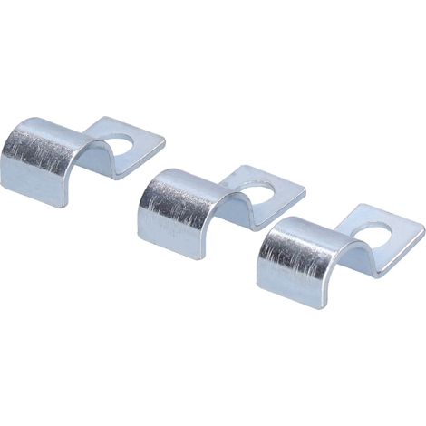 Packung mit 20 einlochigen Rohrschellen, verzinkter Edelstahl, Schellen für 16-mm-Stahlrohre, robuste Befestigung (1/5)