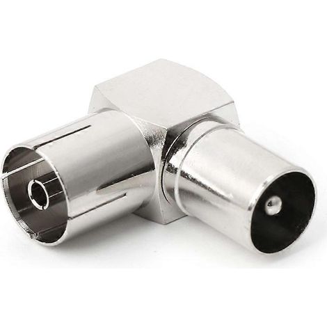 90 TV-Antennenkabel-Adapter RF-Koaxial-F-Buchse auf TV-Stecker auf Buchse