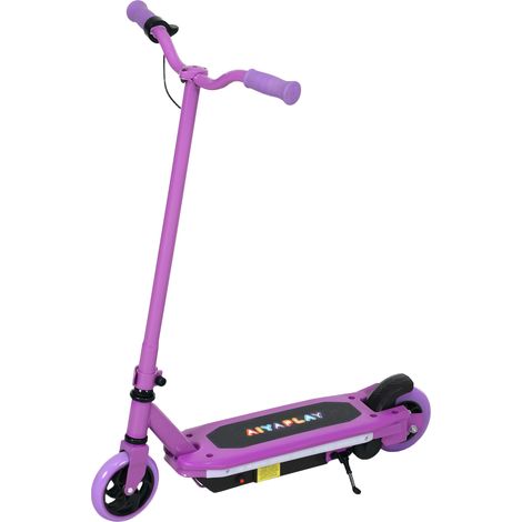 Trottinette électrique enfant 6-14 ans 10 km/h LED éclairage violet (1/5)