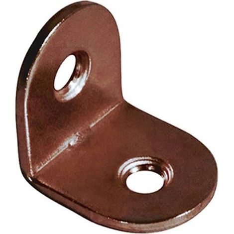 Lastrina piegata bronzata 25 x 25 x 15 spessore 1,5 mm. - 4 pz.