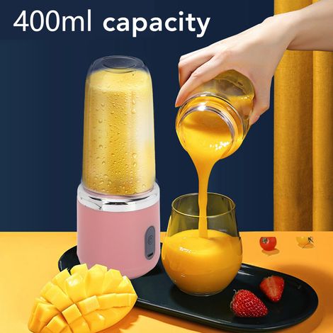 Blender Portable Rechargeable 6 Lames 400ml Fond Détachable PC Compact pour Smoothies et Jus de Fruits Frais à Emporter (1/5)