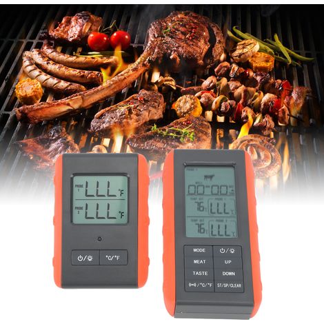 Fleischthermometer mit zwei Sonden, digitales Grillthermometer, drahtloser Alarm, HTN Küchenthermometer-Sonde (1/5)