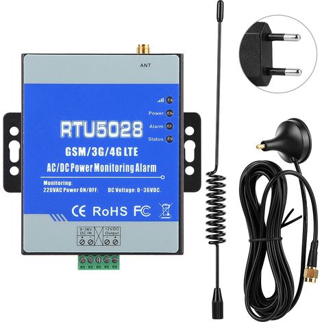 RTU5028 GSM Tension État Surveillance Alerte Coupure/Rétablissement Électrique (UE 100-240V)