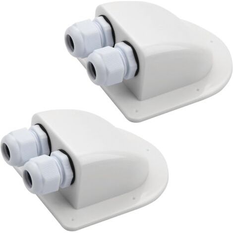 2 Pièce Passe Cable Etanche Passe Toit Camping Car Solaire IP68 Entrée Câble Double Blanc Fixation Panneau Solaire Camping Car ABS pour Camping Car Accessoires Bateau Caravane (1/5)