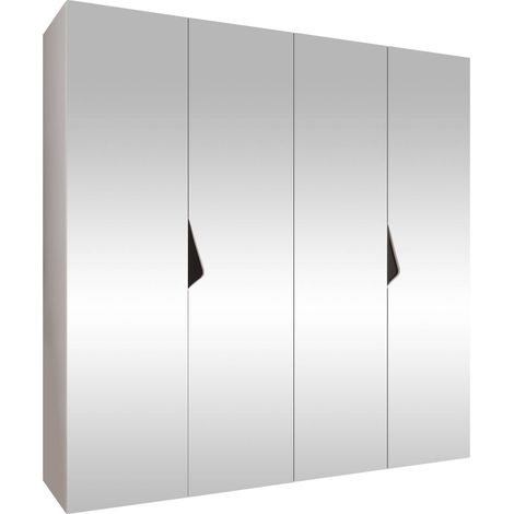 Armario Hartford 630, Blanco, 202x200x52cm, Puertas de armario: Con bisagras, Número de estantes: 0 (1/5)