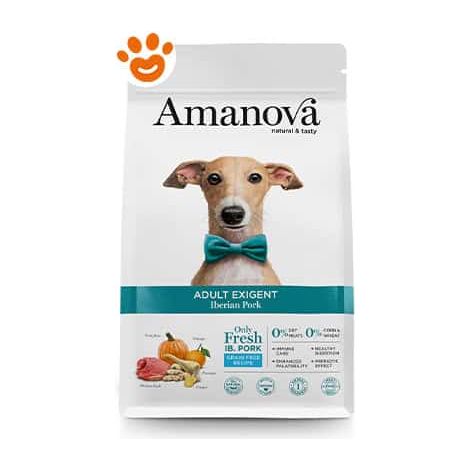 Amanova Dog Adult Exigent Iberian Pork - Sacco 10 Kg -