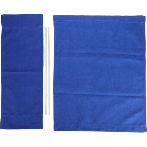 1 Set Regiestuhl-Ersatzsitzbezug aus Canvas, blau (1/5)