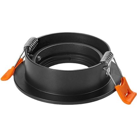 Telaio di base per proiettore, staffa per faretto da incasso a soffitto con angolazione regolabile (nero) (1/4)