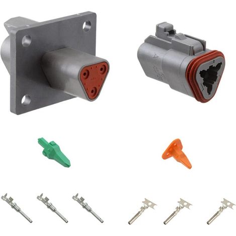 Kit connettore serie DT maschio femmina da pannello 3 vie