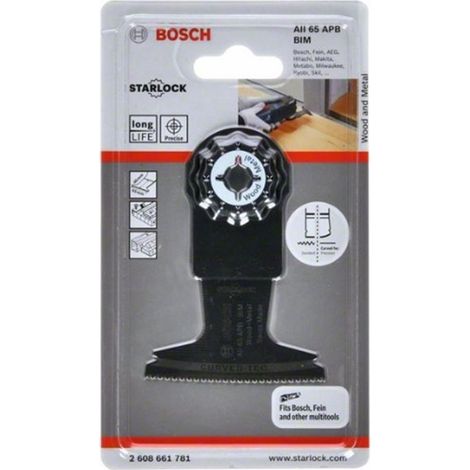 Bosch 1x BIM Hoja de sierra de inmersión Starlock AII 65 APB Madera y Metal 40 x 65 mm - 2608661781