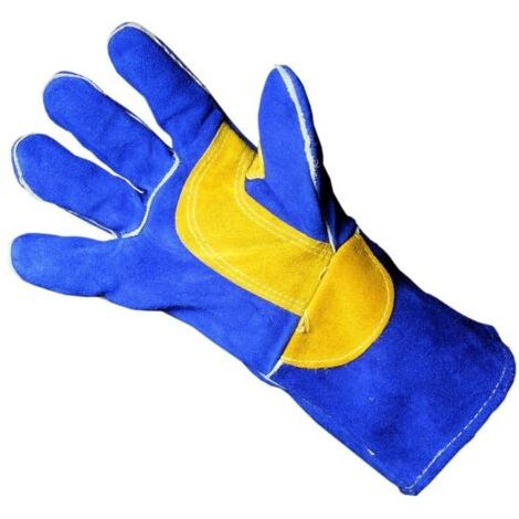 BUNTHAUS Hitzebeständige Handschuhe Schweißer- und Werkstatthandschuhe Rindspaltleder Größe 10 (1/4)
