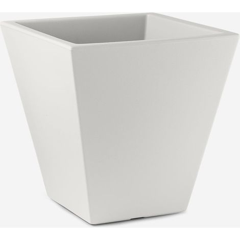 Vaso design in polietilene 50x50 da interno ed esterno Loto 50cm - Bianco (1/3)