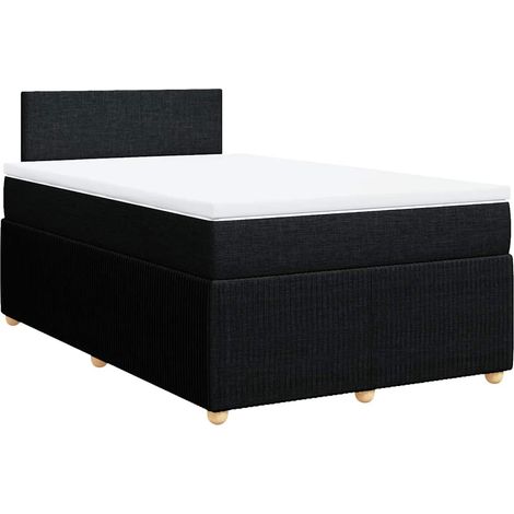Maison Exclusive - Giroletto a Molle con Materasso Nero 120x190 cm in Tessuto (1/5)