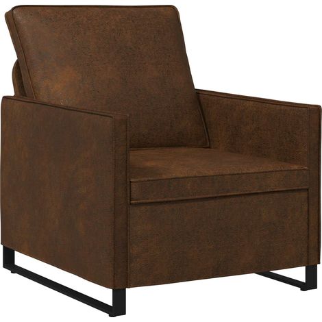 Armchair Brown 70 x 81 x 82 cm Faux Suede Fabric vidaXL (1/5)