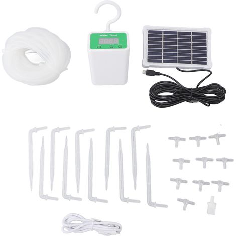 Arroseur automatique de plantes solaire, kit irrigation goutte à goutte intelligent avec capteur et tuyaux pour jardin, étanche et économe en énergie (1/5)