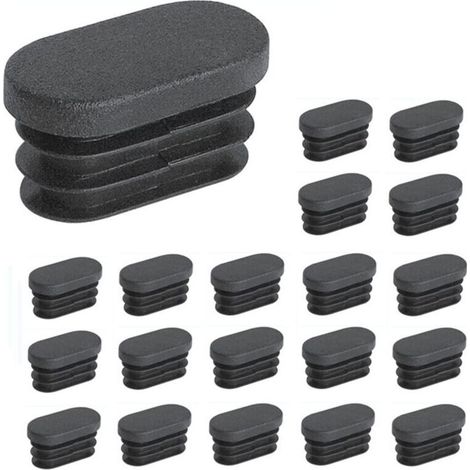 Ulisem Lot de 100 embouts ovales en plastique pour pieds de chaise 15 x 30 mm (1/4)