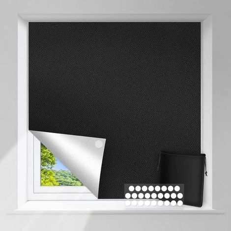 Vorhang Verdunkelungsstoff 150 x 200 cm Verdunkelungsvorhänge mit Klettverschluss Temporäre Verdunkelungsvorhänge Zuschneidbar für jedes Fenster (1/5)