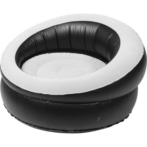 Siège Gonflable Noir en Pvc Léger et Portable pour Activités Outdoor jardin (1/4)
