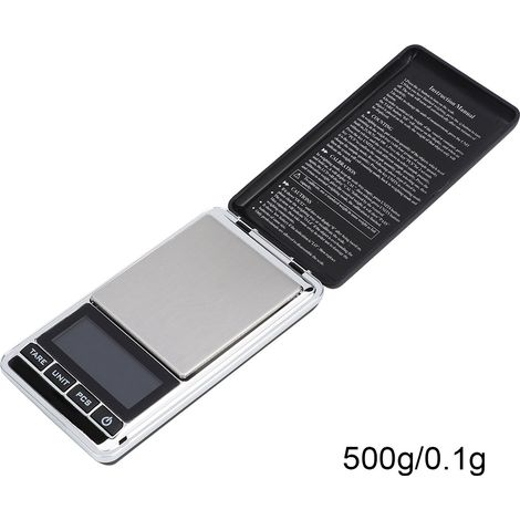 Balance de cuisine numérique LCD 500g/0.1g, mini balance électronique de précision pour aliments, outil de pesée compact