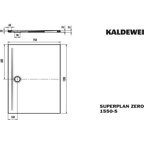 Kaldewei 355047980669 DW SUPERPLAN ZERO Mod.1550-5, 750 x