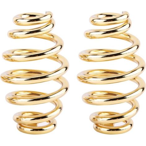 TIKATARER Ressorts de Siège de Moto, 1 Paire de Ressorts de Siège de Moto de 3 Pouces, Ressorts de Siège de Moto en Acier, Compatibles avec Les Motos Chopper Bobber (Gold) (1/4)