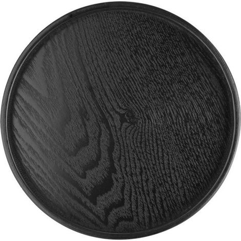 Plateau Rond - Bois Massif - 24 cm - Pour Service Thé Café Collations - 1 Pièce (1/5)