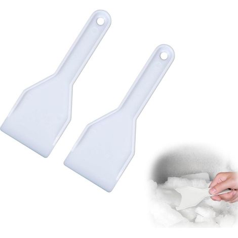 2er Set Eiskratzer für Kühlschrank & Auto, robust, weiß (1/5)