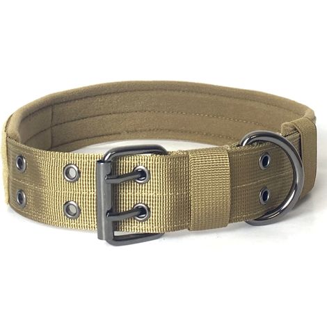 Collier Pour Chien Tactique En Nylon Réfléchissant Avec Poignée De Contrôle Et Boucle Métallique Pour Dressage Et Randonnée - Taille M (1/5)